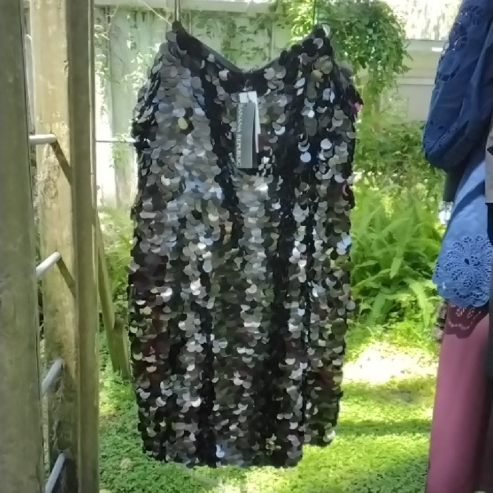 Banana Republic Sequin Dress - Black